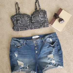 Torrid distressed jean cutoff shorts - Size 24